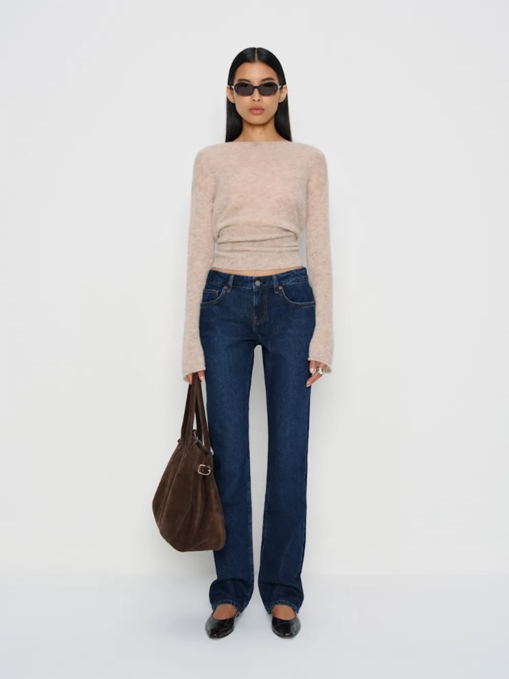 Reformation Jade Low Rise Slim Leg Jeans Blue - Size 30